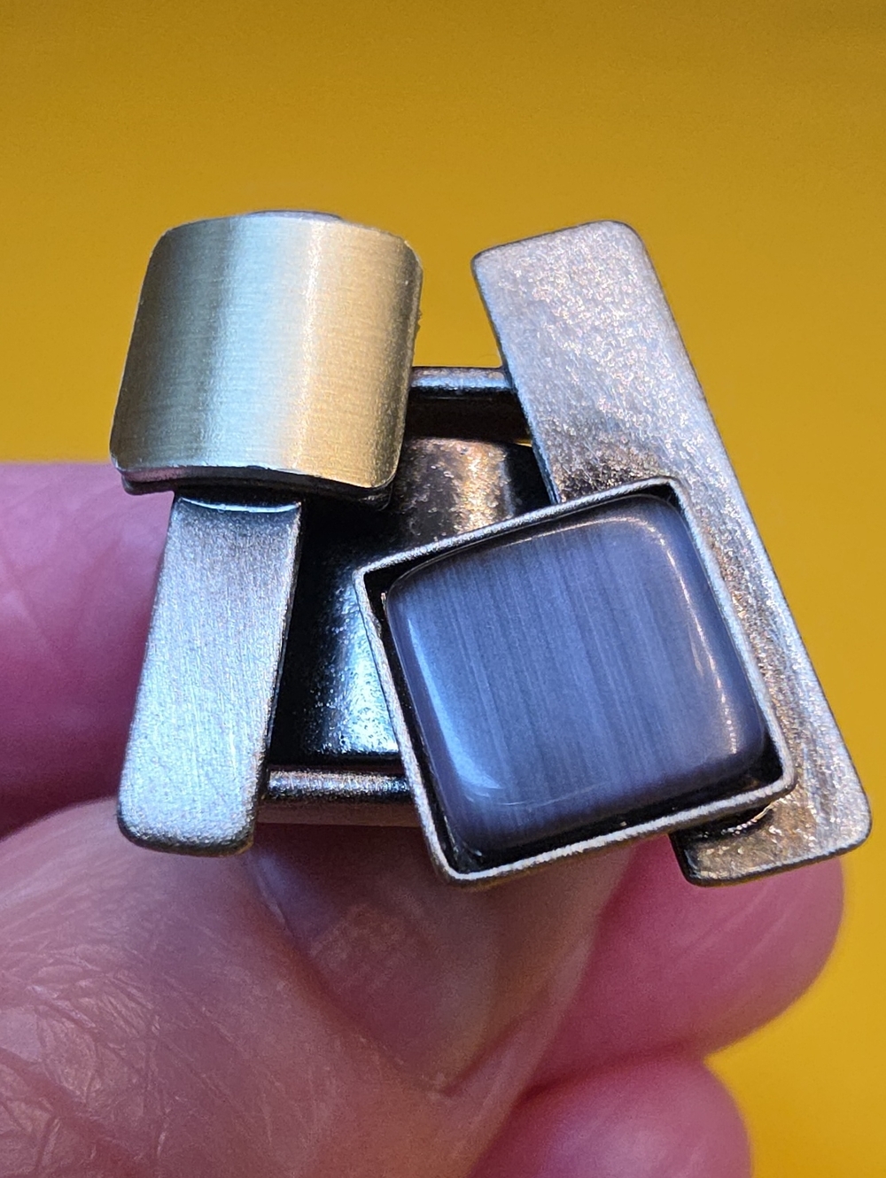 Modernist Constructivist Ring ▪︎ Christophe Poly Designed ▪︎ Very Unique!